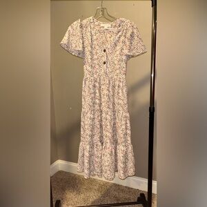 Floral TJ Max Long Button Dress